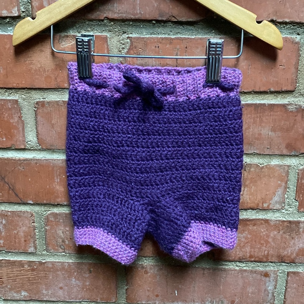 Wool shorties hand crocheted